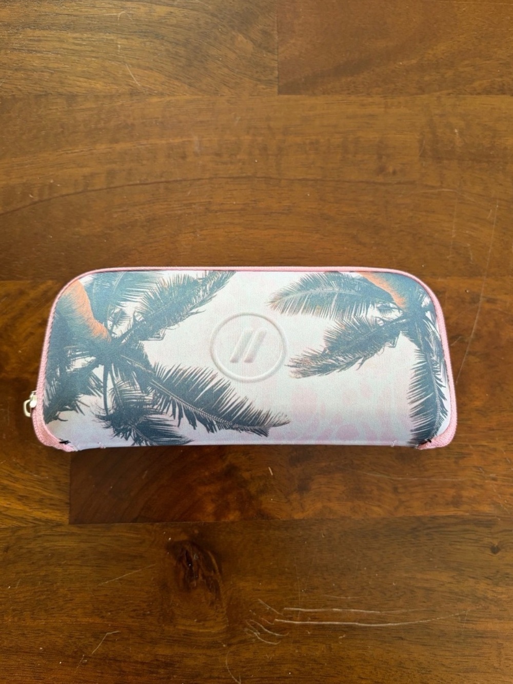 Palm Print Pink Sunglasses Case
